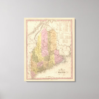 Lienzo Nuevo mapa de Maine