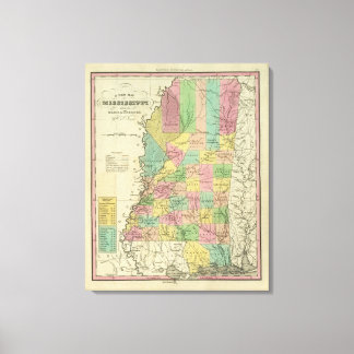Lienzo Nuevo Mapa De Misisipi