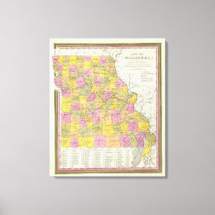 Lienzo Nuevo Mapa De Misuri 2