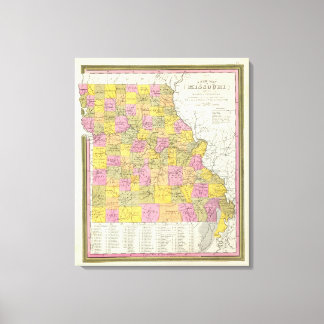 Lienzo Nuevo Mapa De Misuri 2