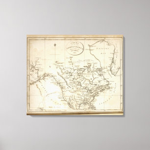 Lienzo Nuevo mapa de Norteamérica