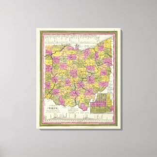 Lienzo Nuevo Mapa De Ohio 2
