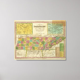 Lienzo Nuevo Mapa De Tennessee 2