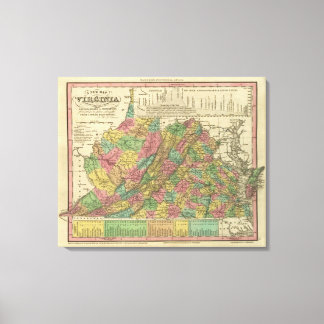 Lienzo Nuevo Mapa De Virginia