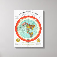 Nuevo mapa estándar de la Tierra Plana del Mundo