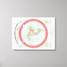Lienzo NUEVO MAPA ESTÁNDAR DEL MUNDO DE Gleason - Canvas