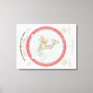 Lienzo NUEVO MAPA ESTÁNDAR DEL MUNDO DE Gleason - Canvas