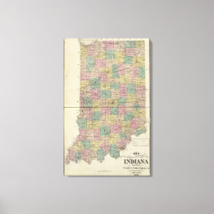 Lienzo Nuevo mapa seccional y del municipio de Indiana