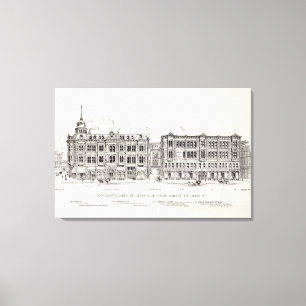 Lienzo Nuevo mercado del lado este de Montgomery y Jessie