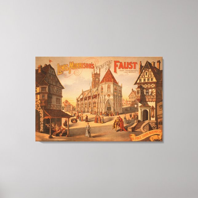 Lienzo Nuevo y magnífico Fausto Nuremberg Poster alemán (Anverso)