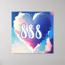 Lienzo Número de Angel 888: un tapiz de serenidad cósmica