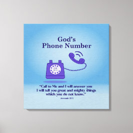 Lienzo Número de teléfono de Dios Jeremiah 33:3