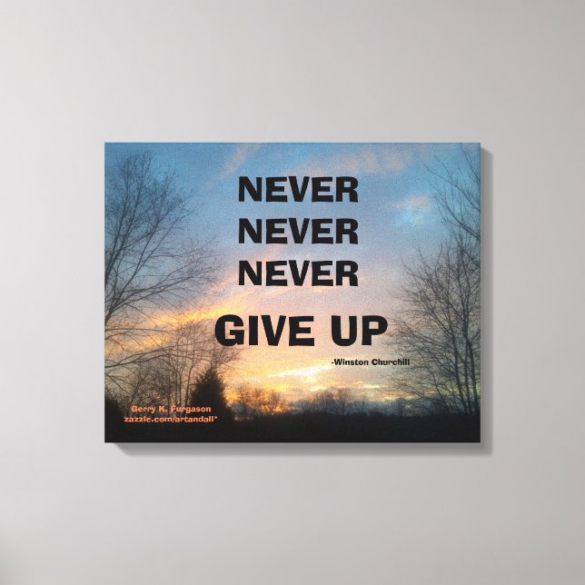 LIENZO NUNCA DEJE DE IMPRIMIR CANVAS DE CHURCHILL (Anverso)