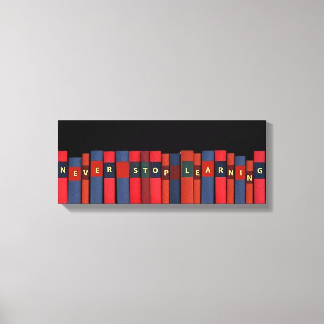 Lienzo Nunca dejes de aprender (Anverso)