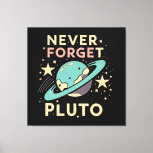 Lienzo Nunca Olvides la Ciencia Espacial de Plutón