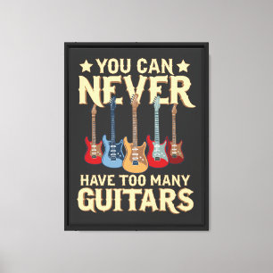 Lienzo Nunca Puedes Tener Demasiadas Guitarras