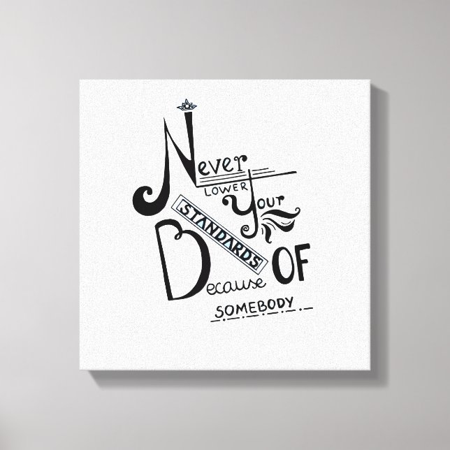 Lienzo Nunca reducir su presupuesto motivado por normas (Anverso)