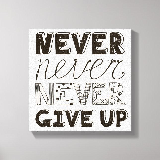 Lienzo Nunca rendirse (Anverso)