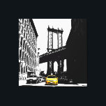 Lienzo Nyc Brooklyn Bridge Yellow Taxi New York City<br><div class="desc">Nueva York Puente de Brooklyn Taxi Amarillo Taxi Arte Pop Art Canvas Imprimir.</div>