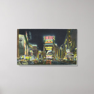 Lienzo NYC, nuevo YorkView del Times Square en la noche #