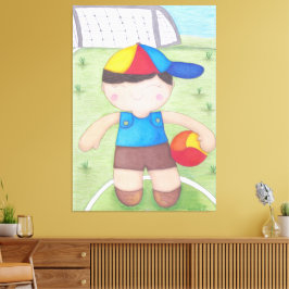 Lienzo O Menino de Boné e a Bola