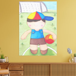 Lienzo O Menino de Boné e a Bola