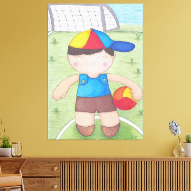 Lienzo O Menino de Boné e a Bola (Insitu (Sala de estar))