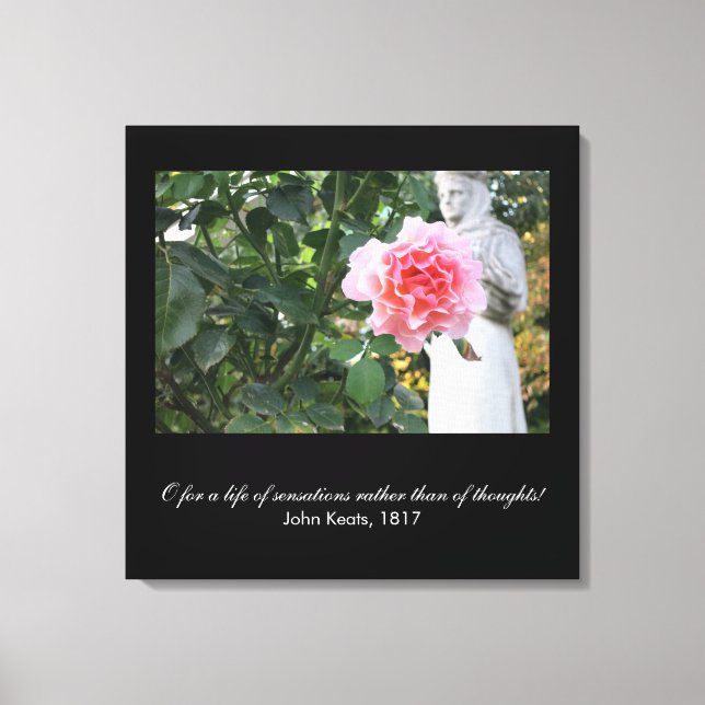 Lienzo O por una vida de sensaciones (cita de Keats) (Anverso)