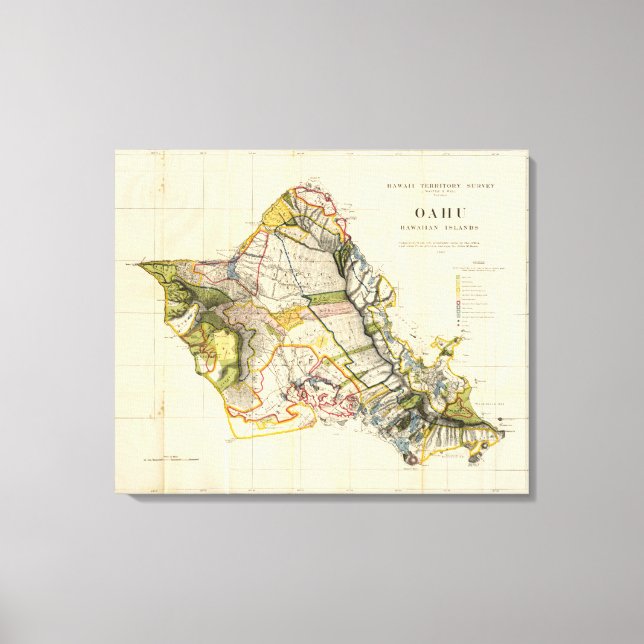 Lienzo Oahu, Hawaii (Anverso)