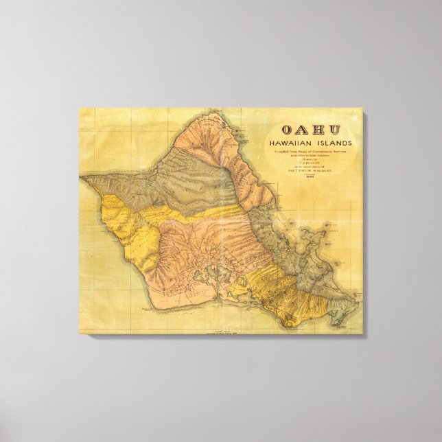 Lienzo Oahu (Islas Hawaianas) (Anverso)