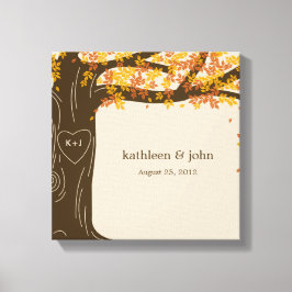 Lienzo Oak Tree Wraplin Canvas Art - Naranja