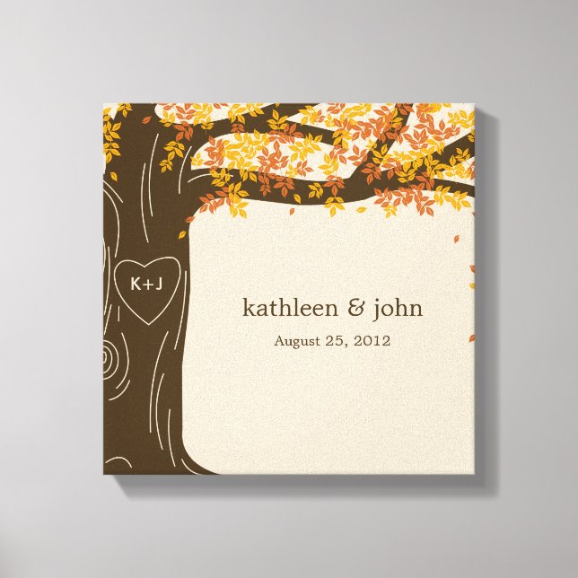 Lienzo Oak Tree Wraplin Canvas Art - Naranja (Anverso)