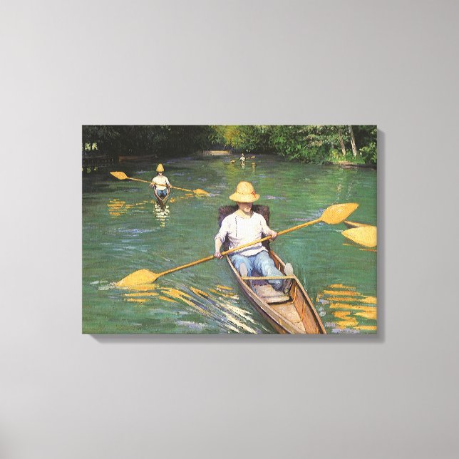 Lienzo Oarsmen por Gustave Caillebotte, Bella Artes de la (Anverso)