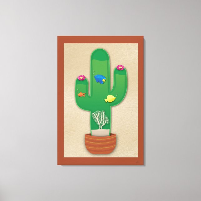 Lienzo Oasis de Cactus (Anverso)