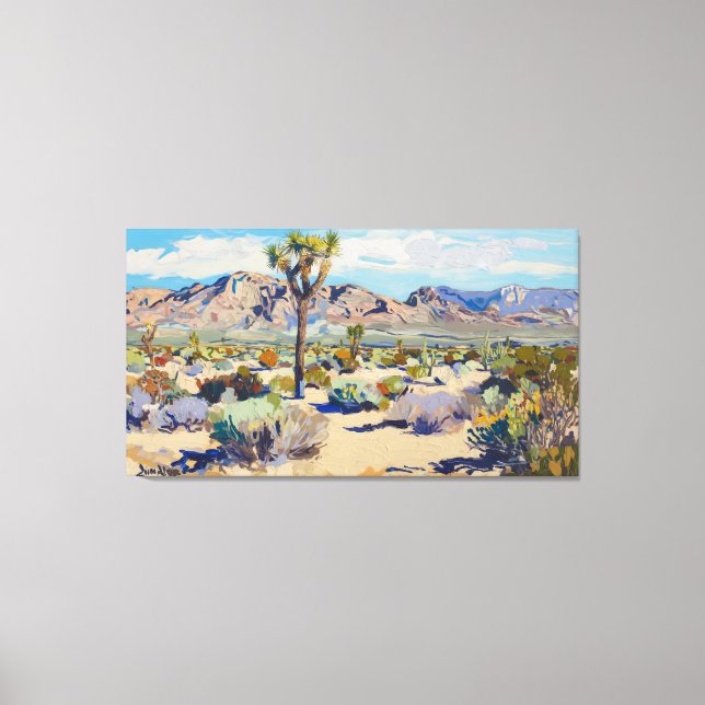 Lienzo Oasis del desierto (Anverso)