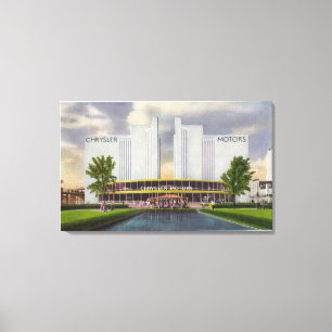 Lienzo Objeto expuesto de los motores de Chrysler, la