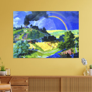 Lienzo Obra de Boris Kustodiev, después de la tormenta,