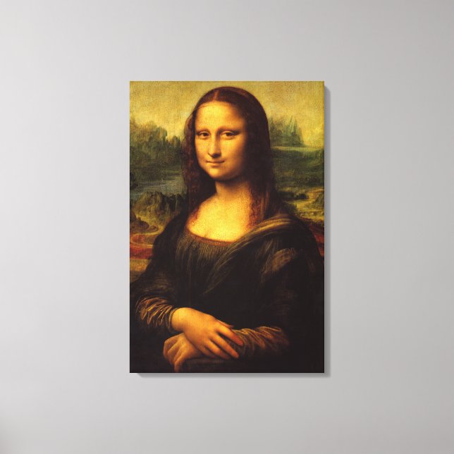 Lienzo Obra maestra clásica pintura Mona Lisa (Anverso)