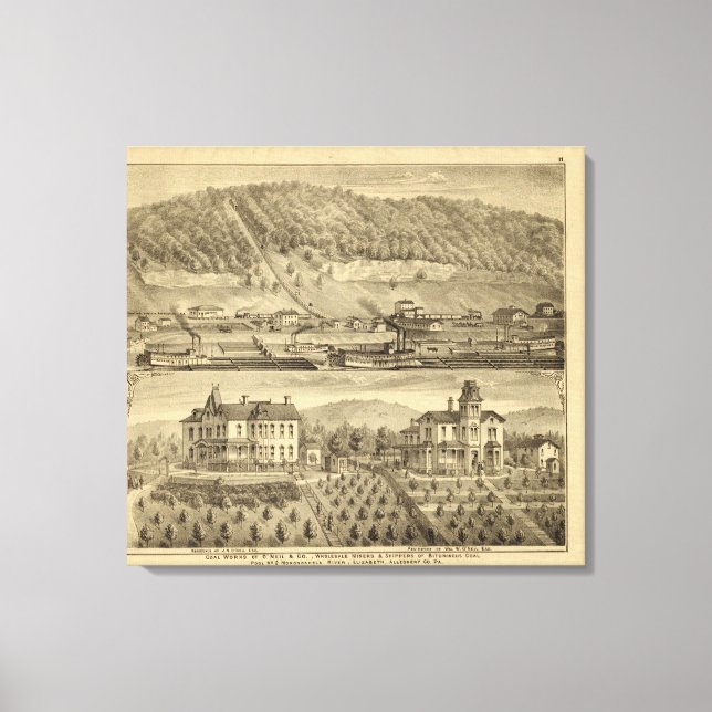 Lienzo Obras de carbón de O'Neil y compañía (Anverso)