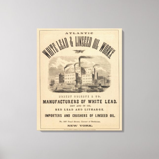 Lienzo Obras de plomo blanco y aceite de semilla (Anverso)