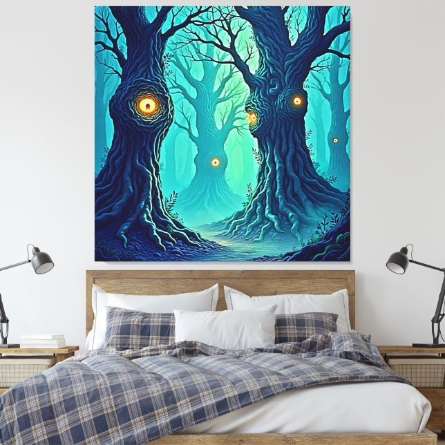 Lienzo Observadores de bosques místicos (Insitu(Dormitorio))