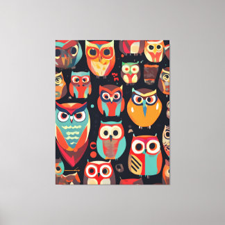 Lienzo Observadores nocturnos abstractos