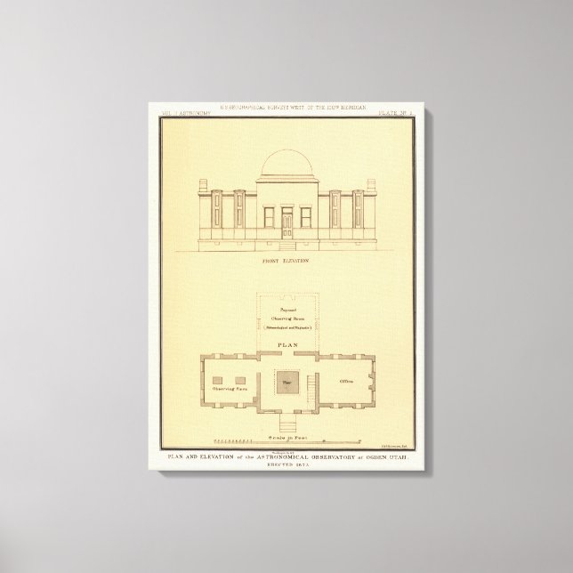 Lienzo Observatorio astronómico, Ogden, Utah (Anverso)