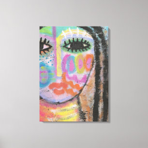 Lienzo Obtención de una pintura abstracta en OSB Board