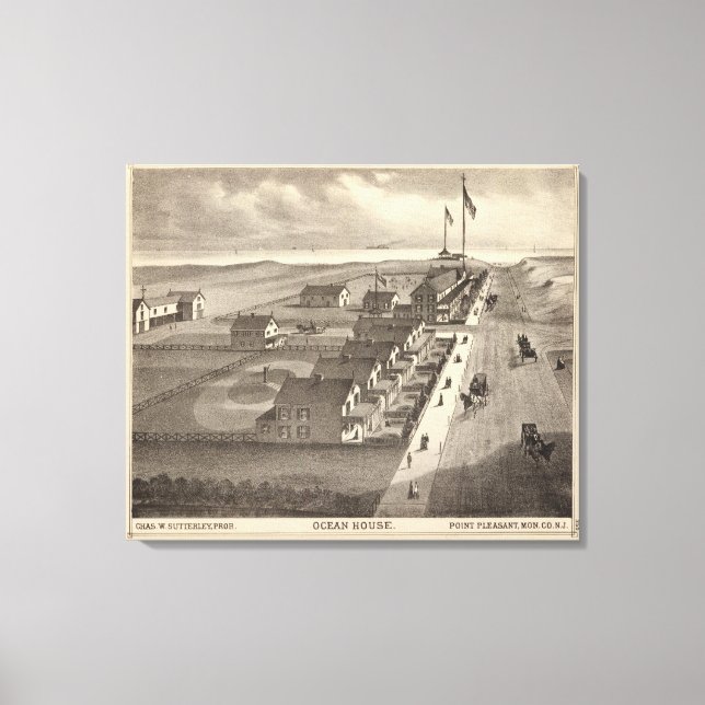 Lienzo Ocean House, Point Pleasant, NJ (Anverso)