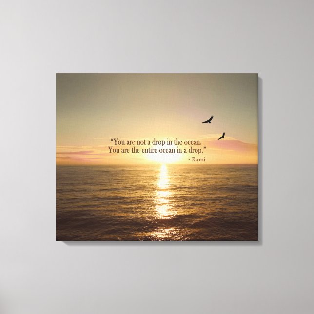 LIENZO OCEAN SUNSET QUOTE (Anverso)