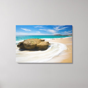 Lienzo Ocean Tide Swirls En La Playa