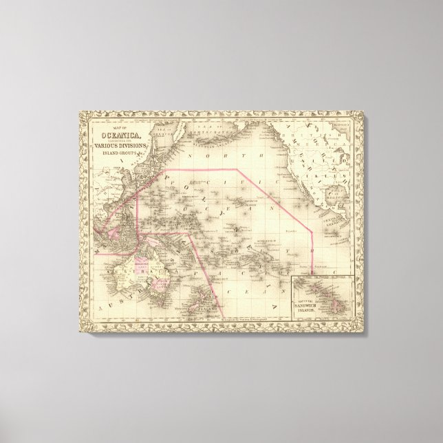 Lienzo Oceanica, Islas Sandwich (Anverso)