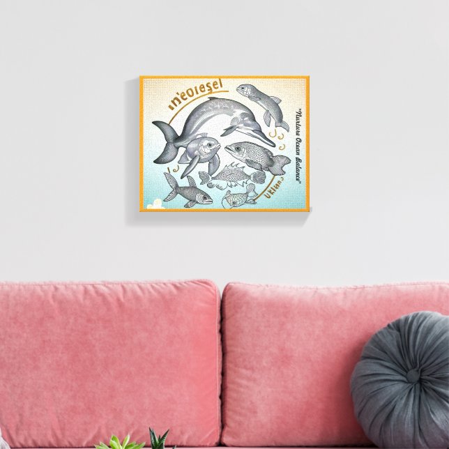 Lienzo "Océano amenazado" (Insitu (Sala de estar))