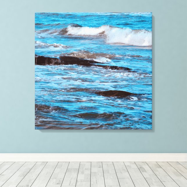Lienzo Océano Azul  (Insitu (piso de madera))